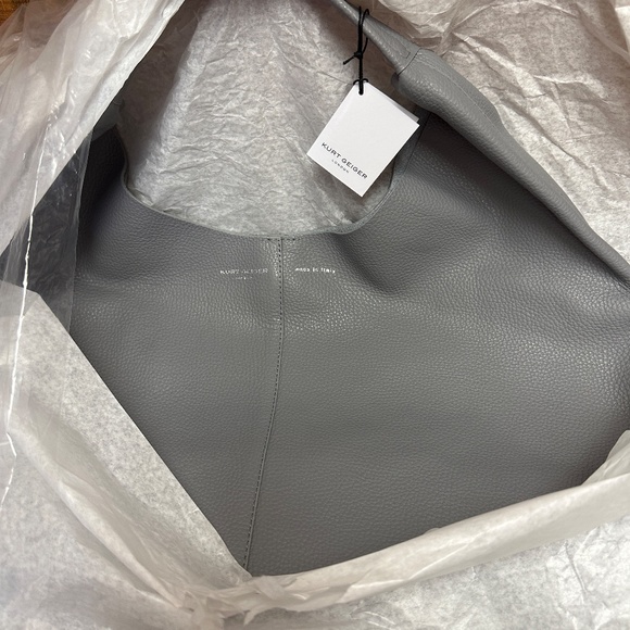 Kurt Geiger London Violet Large Leather Hobo - Grey - Picture 7 of 8